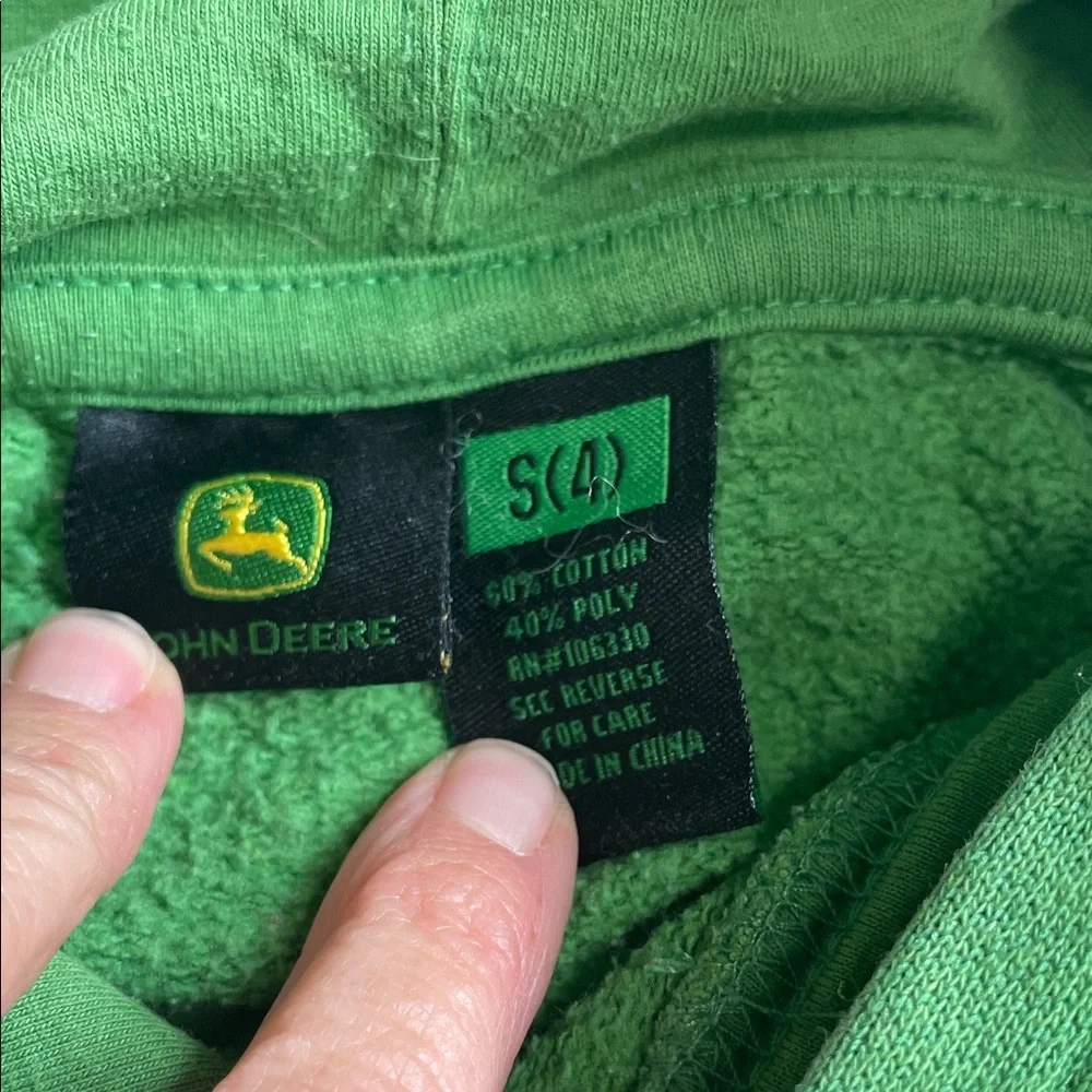 John Deere Green Kids Sweatshirt with Tractor Design